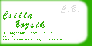 csilla bozsik business card